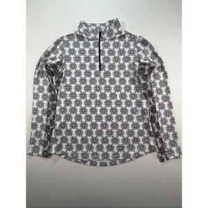 IBKUL Womens Size Small 1/4 Zip Long Sleeve Cooling Golf Top Mesh Panels UPF 50+
